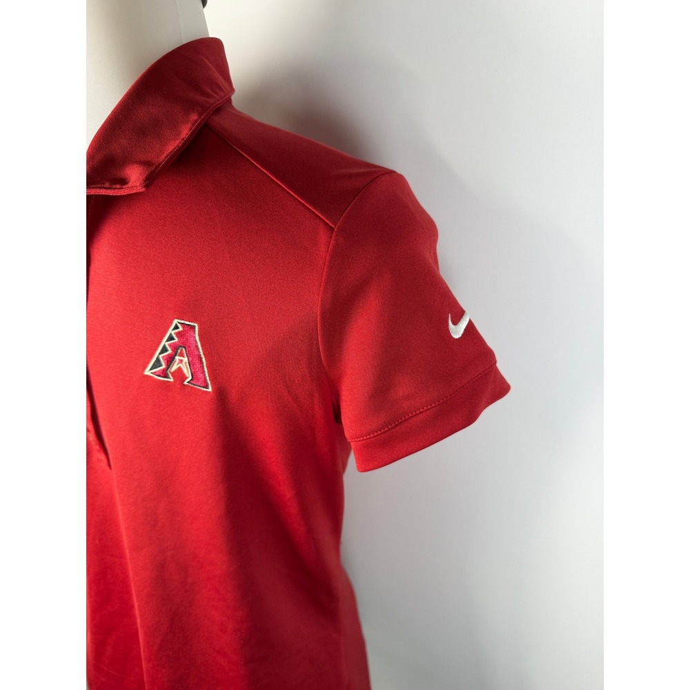 Nike Golf Arizona Diamondbacks Dri-FIT Polo Shirt Red Womens Small MLB Fan Gear - Picture 3 of 10